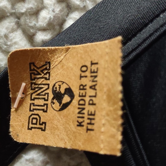 NWT Pink Victoria's Secret XXL Black Tie Halter Bikini Top - Picture 4 of 12